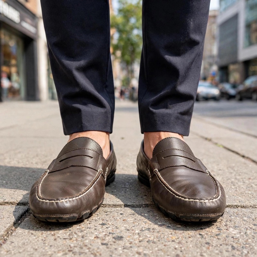 Polo Ralph Lauren Arkley Penny Driving Loafers Mens Size 11D Brown Leather‎